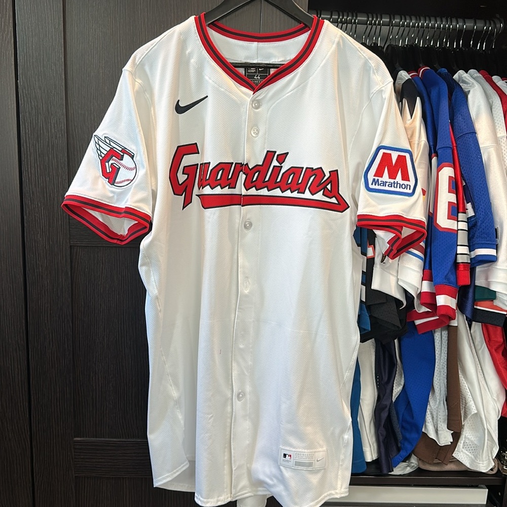 Cleveland Guardians Nike Home Elite Authentic Jersey - White
